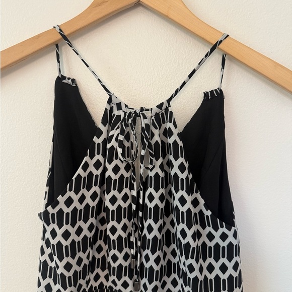 A Pea in the Pod Maxi Maternity Geometric Halter Dress Size Small Black White - Picture 4 of 9